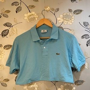 Light Blue Lacoste Cropped Polo